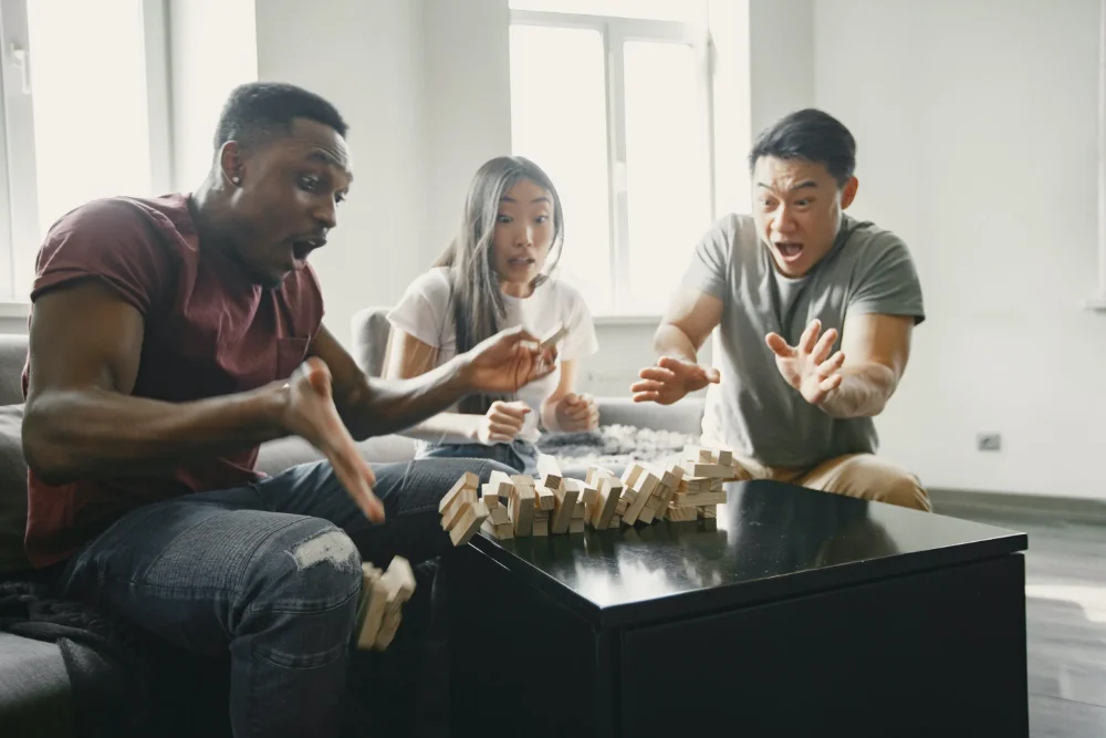 Jenga falling